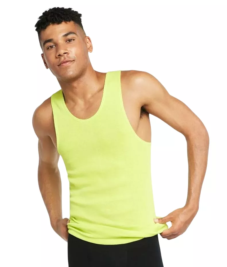 10 x Bonds X-Temp Fluro Yellow Mens Chesty Cotton Plain Singlet Tank Top