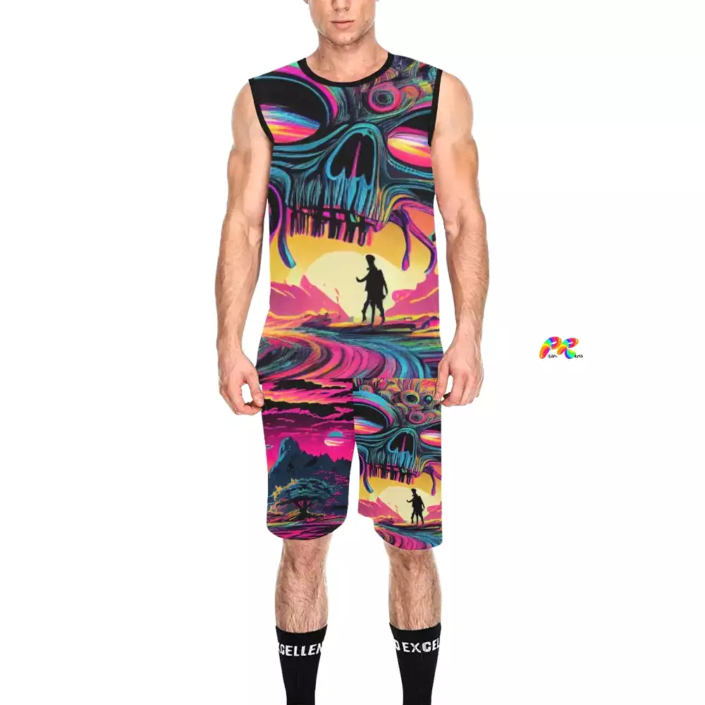 Alien Invasion Men's Rave Shorts Set