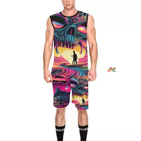 Alien Invasion Men's Rave Shorts Set