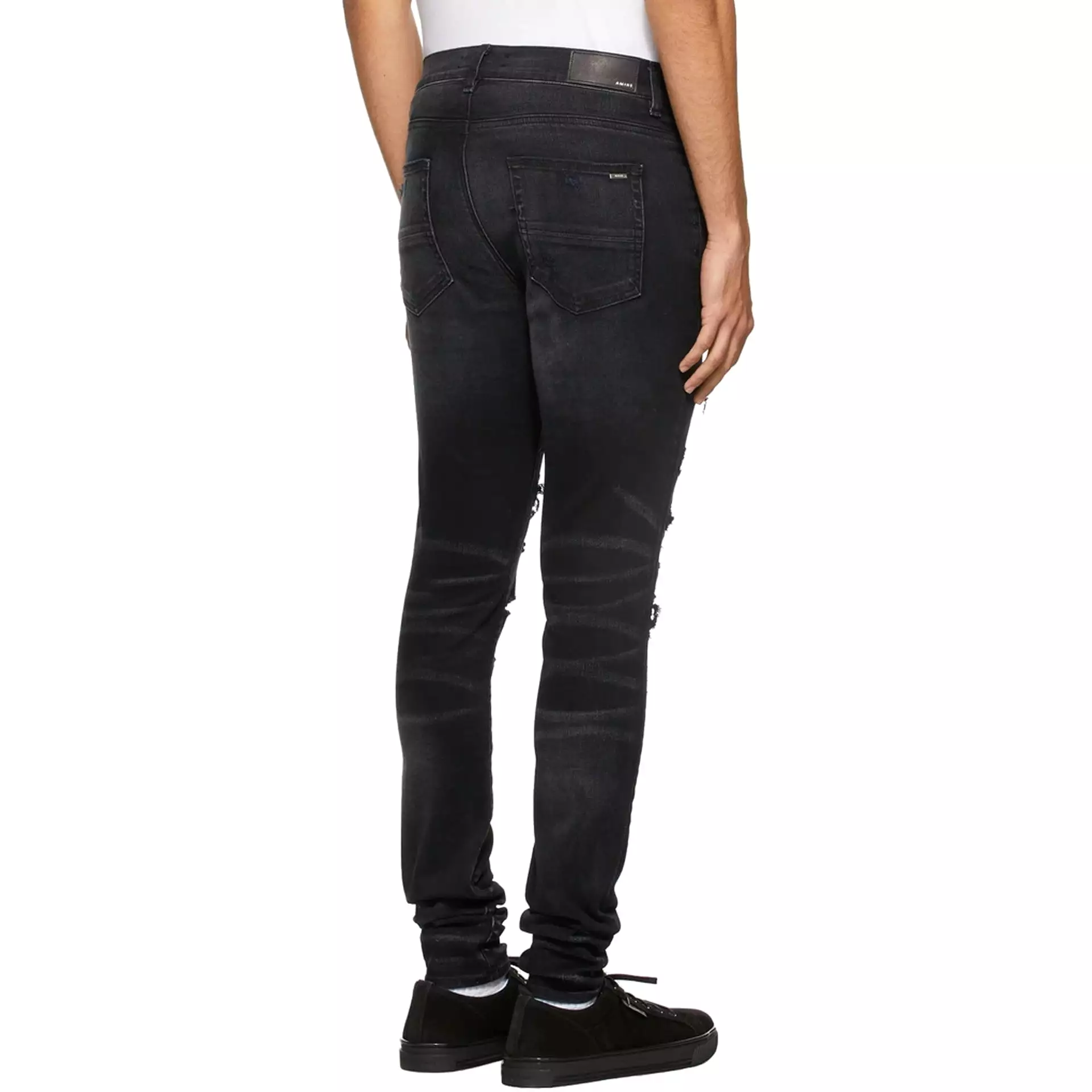 Amiri - Jeans in denim leopardati