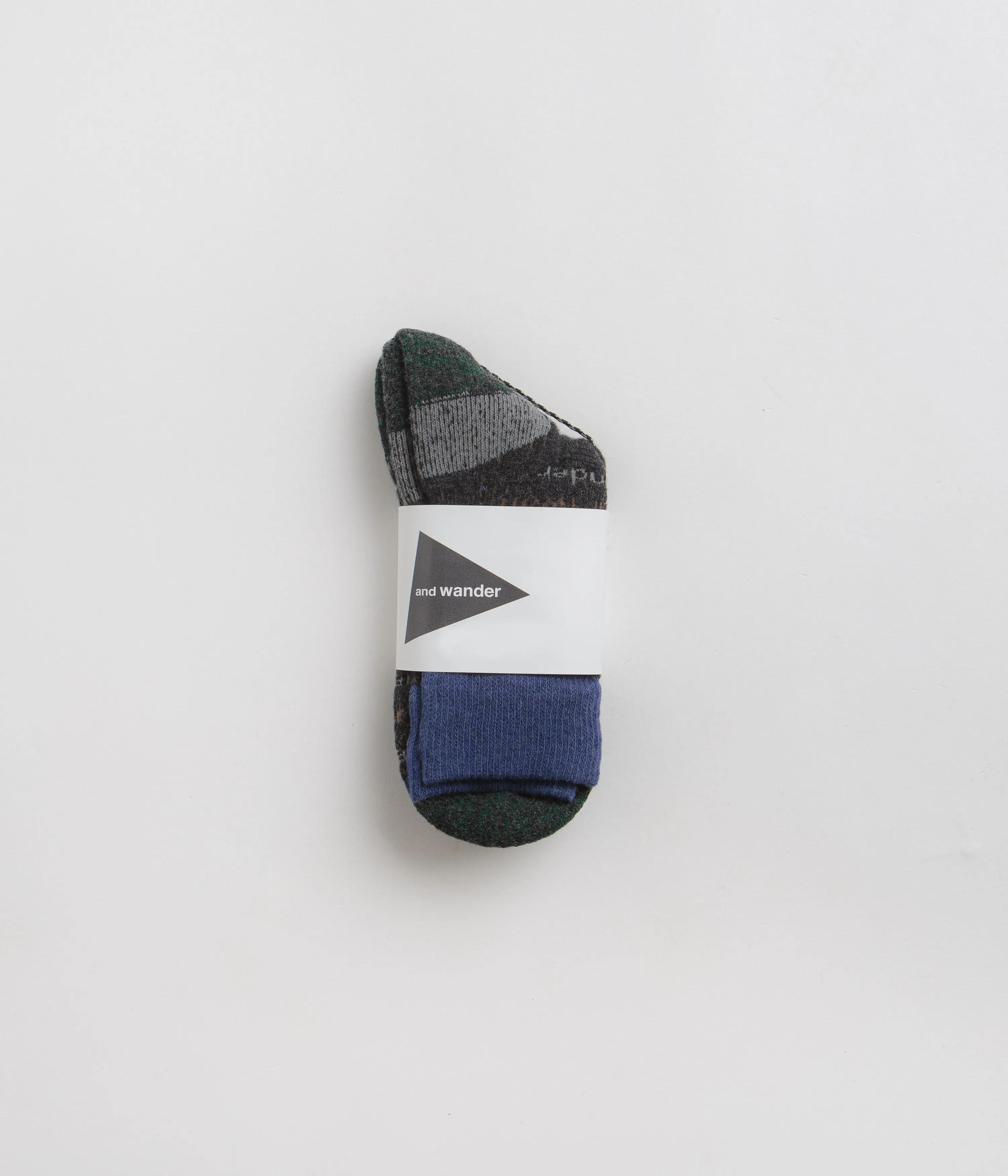 and wander Wool Socks - Charcoal