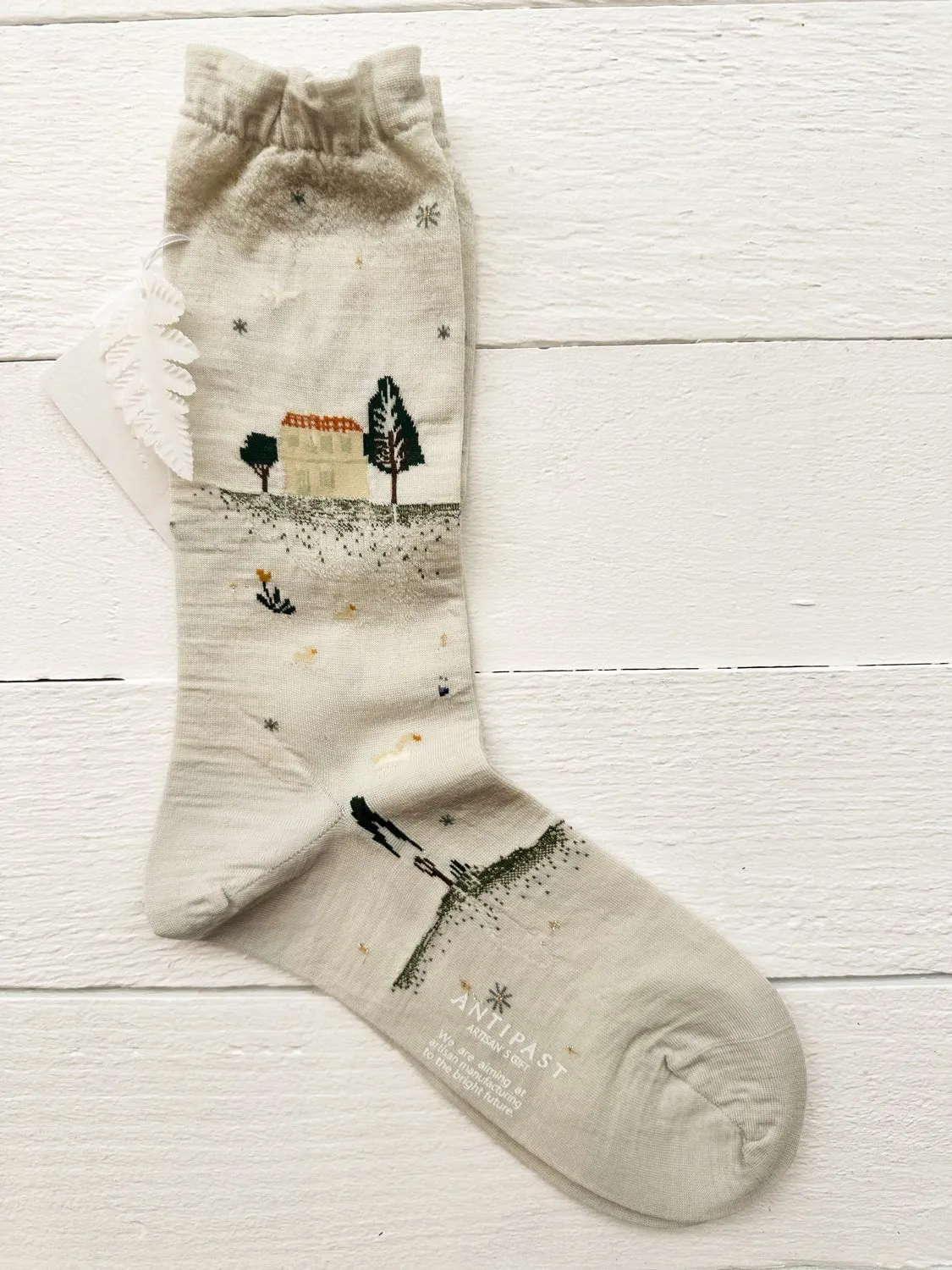 Antipast - Lakeside House Socks in White