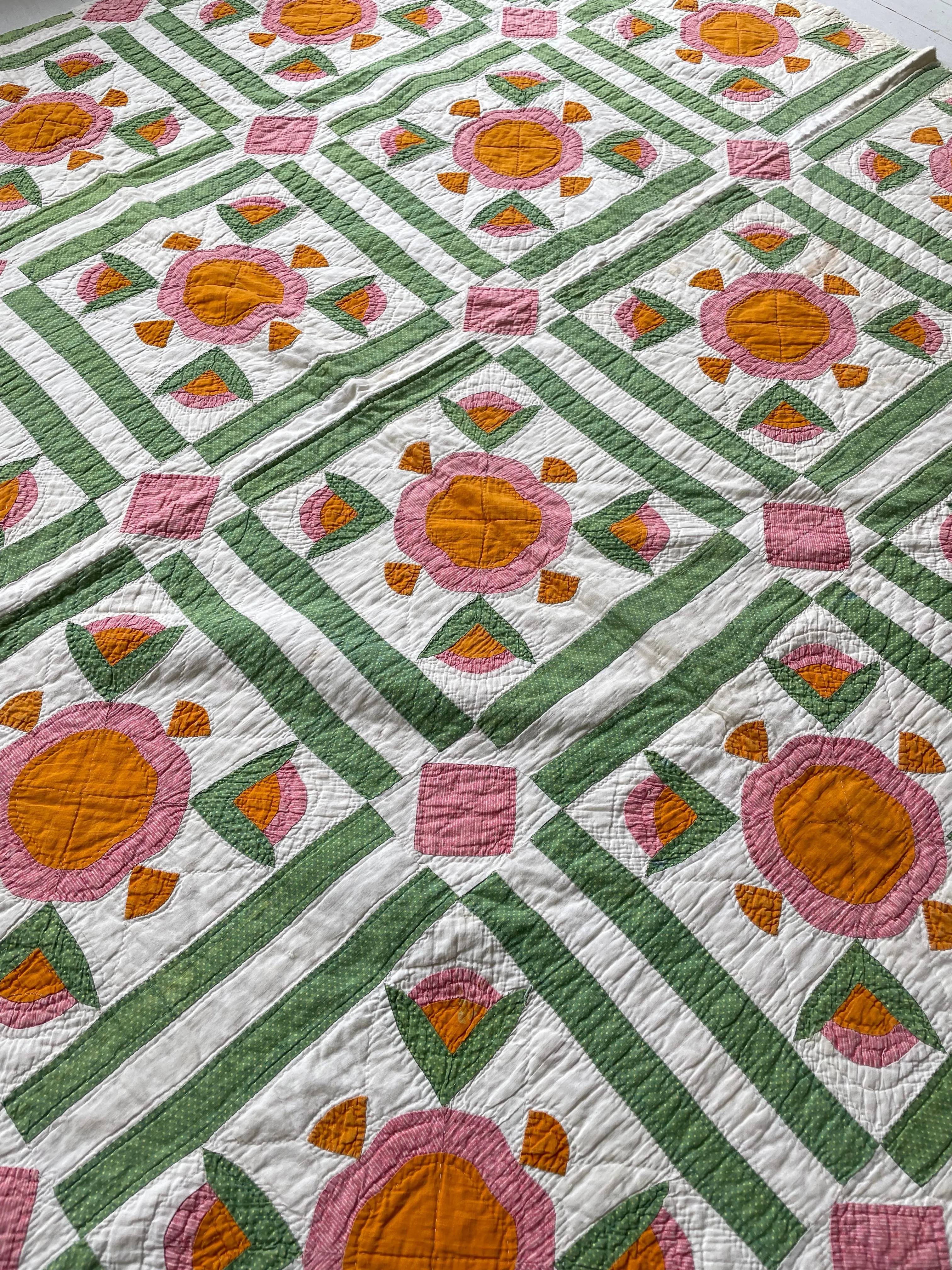 Antique 1800s Applique Quilt