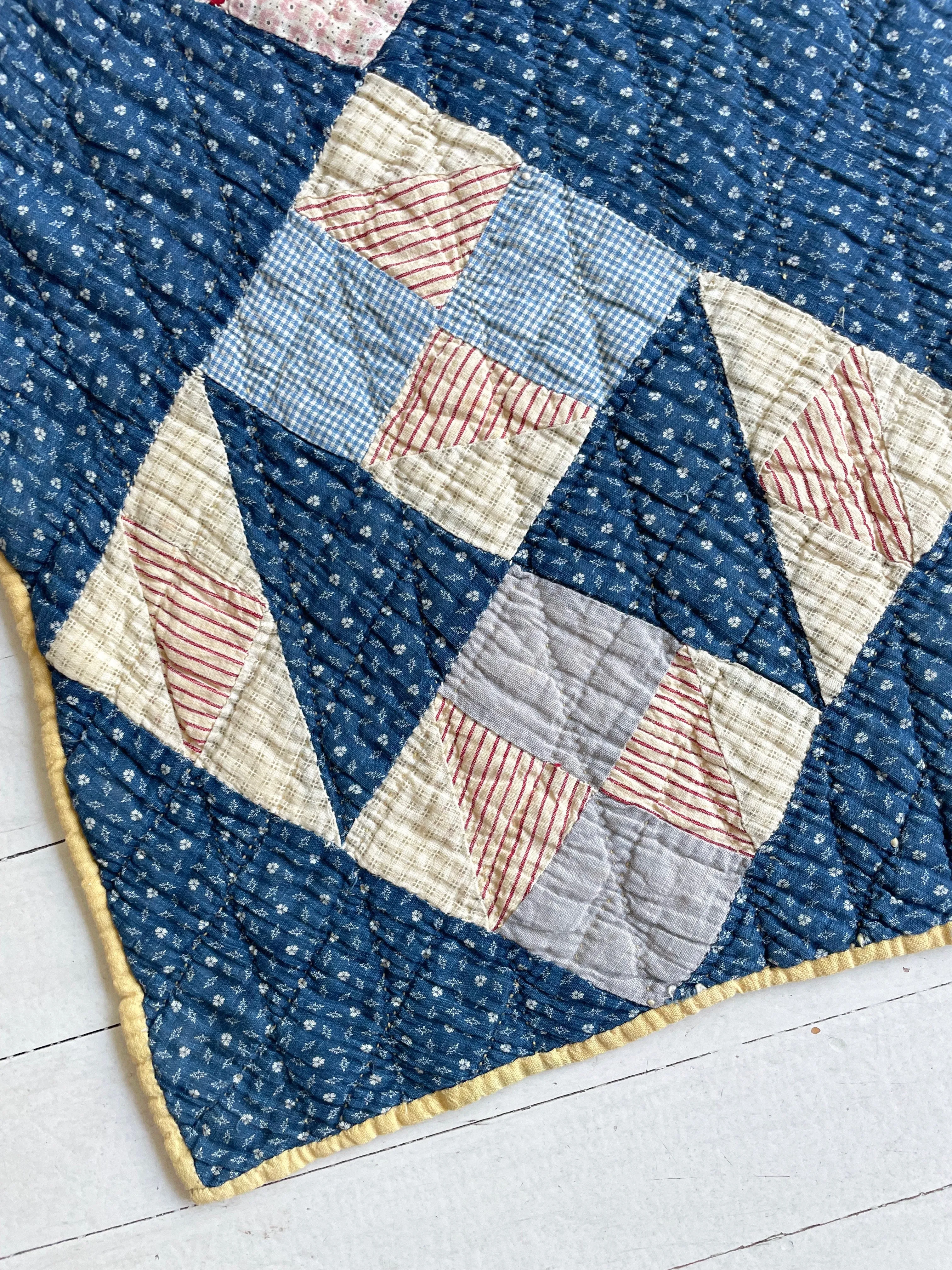 Antique 1900s Crosses & Losses Quilt