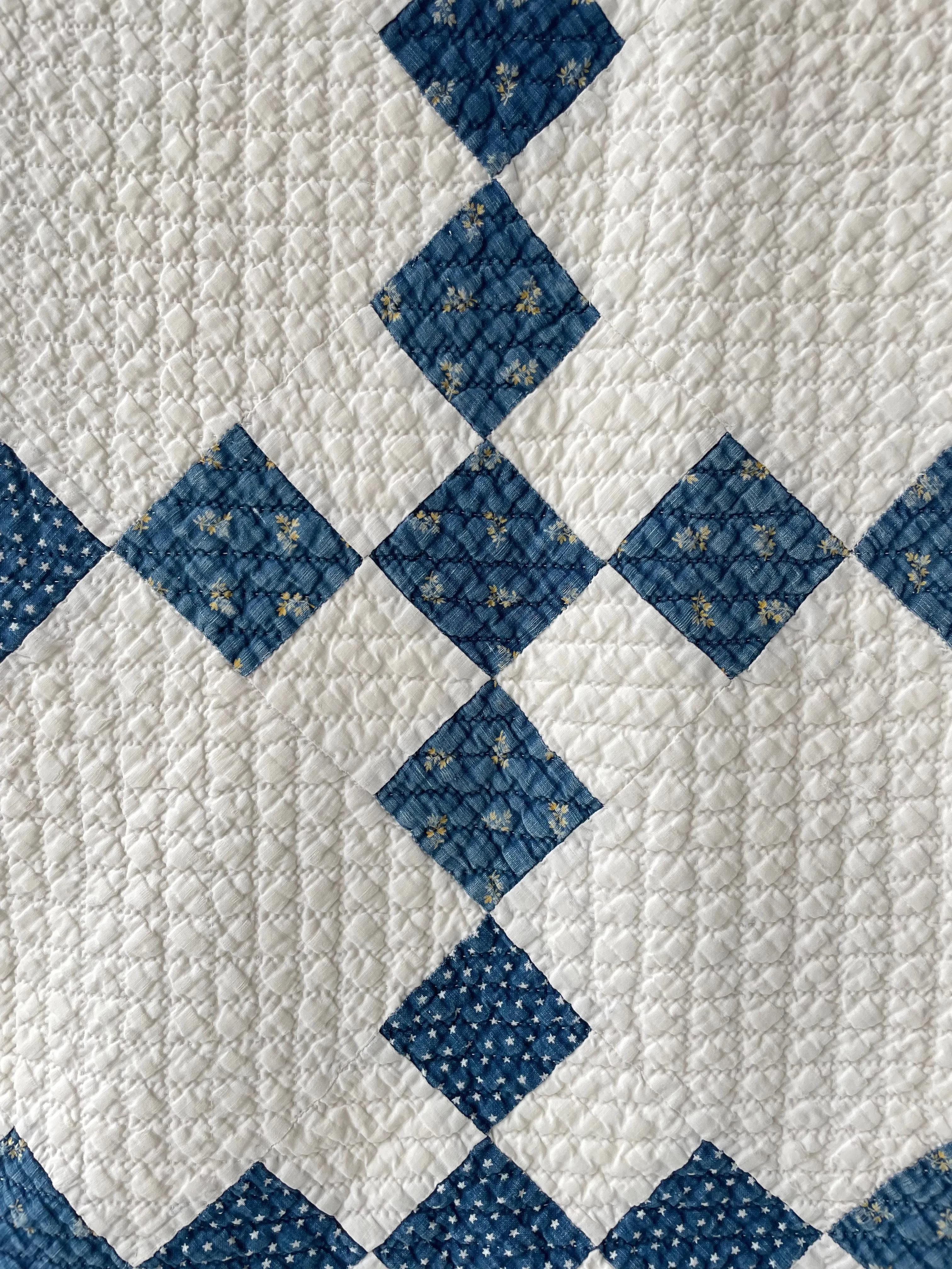 Antique Calico Irish Chain Quilt