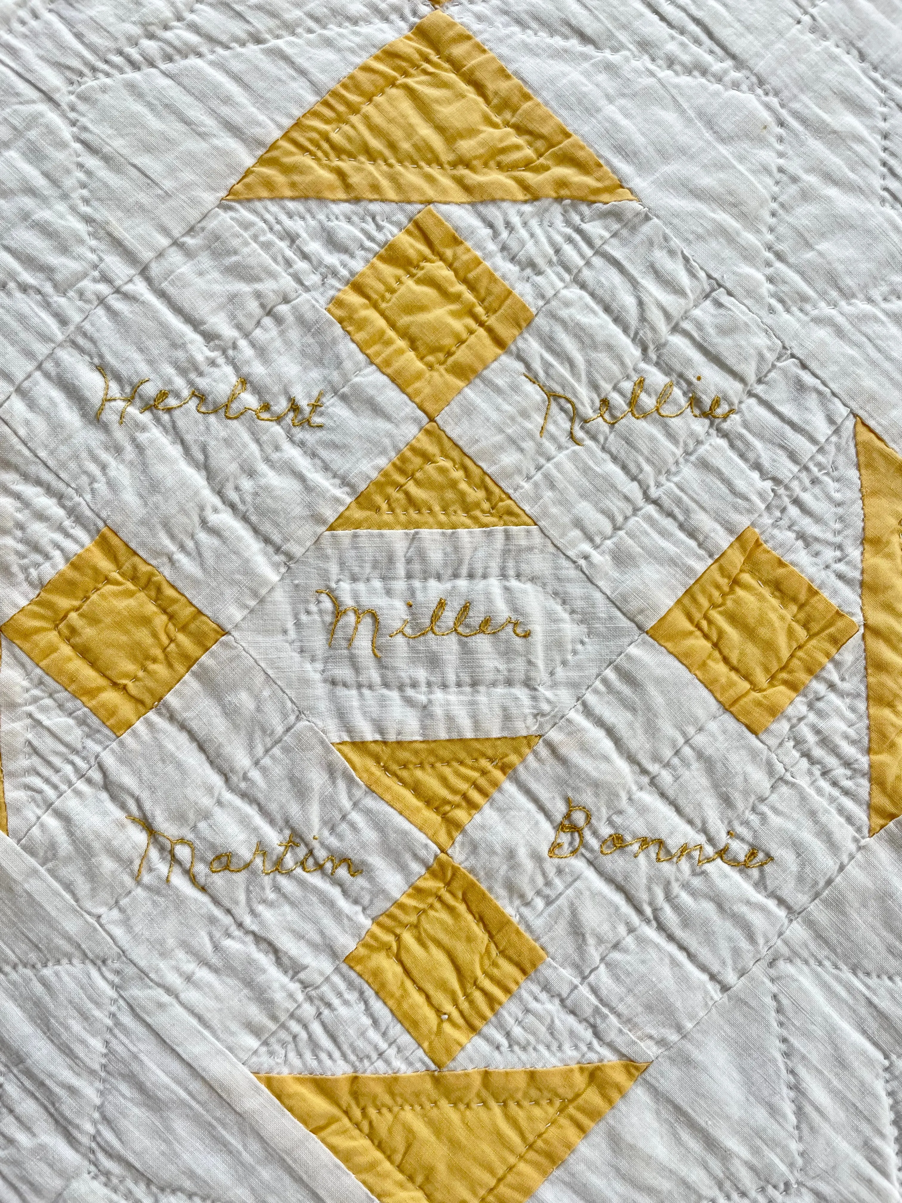 Antique T Block Friendship Quilt