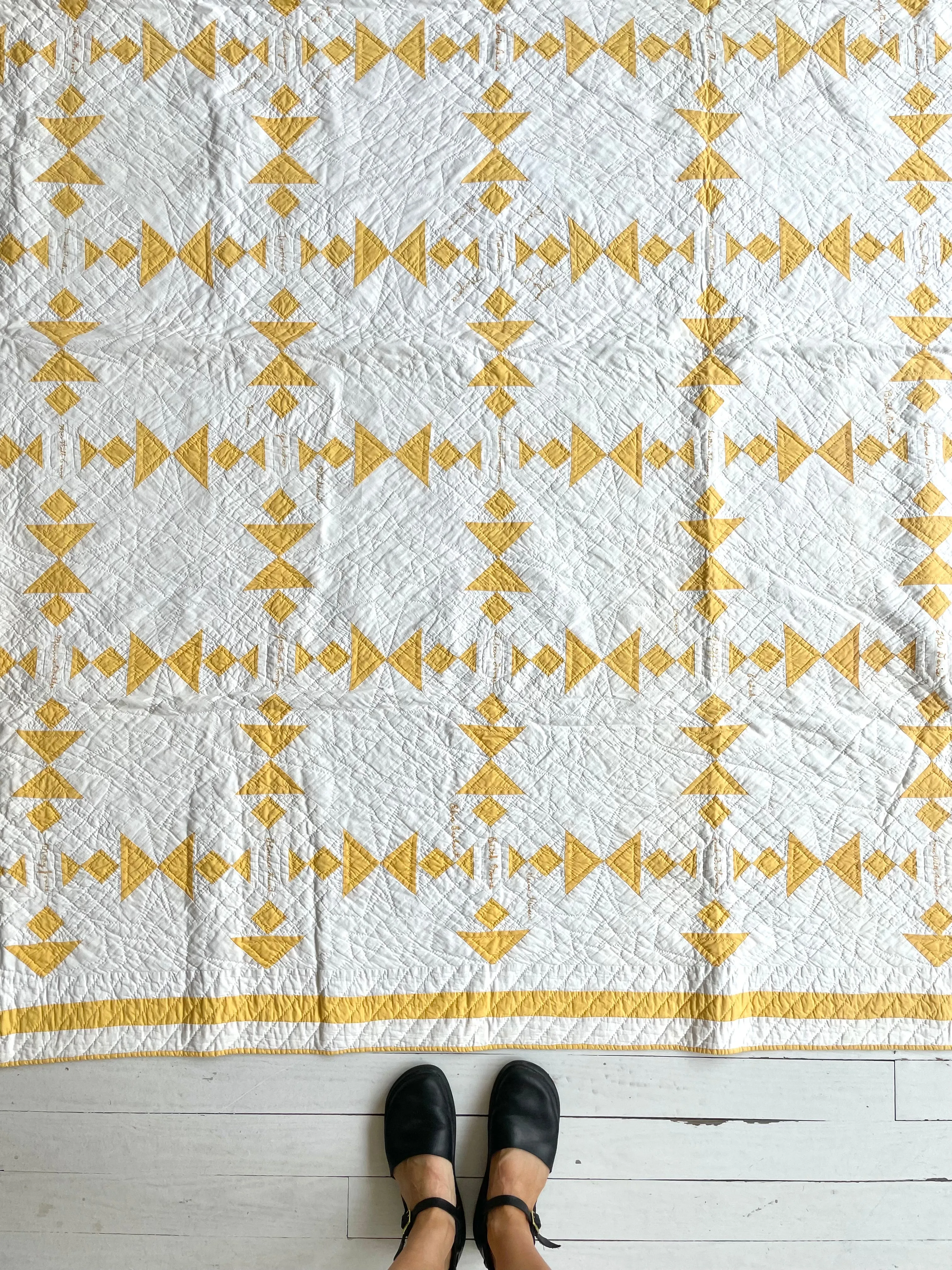 Antique T Block Friendship Quilt