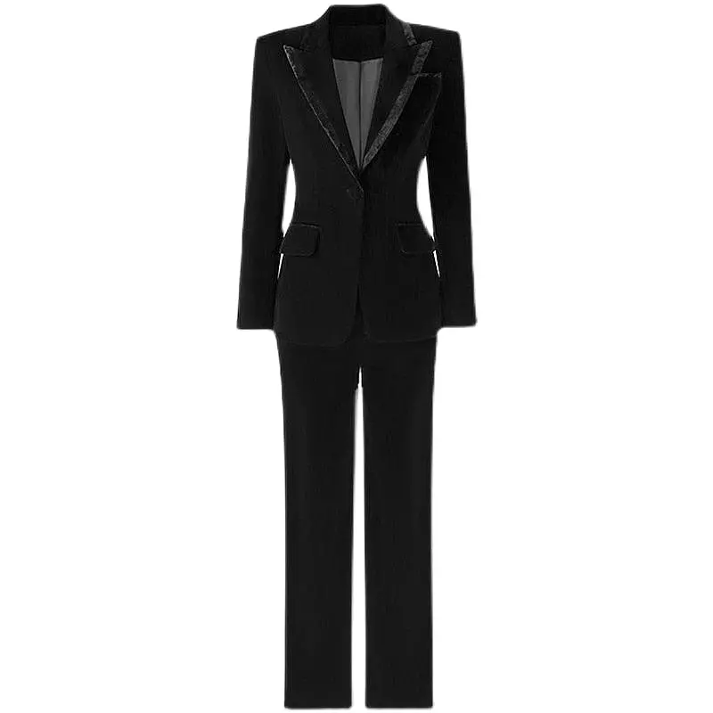 Black Velvet Pantsuit