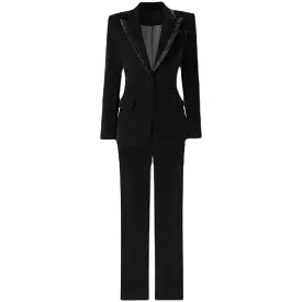 Black Velvet Pantsuit