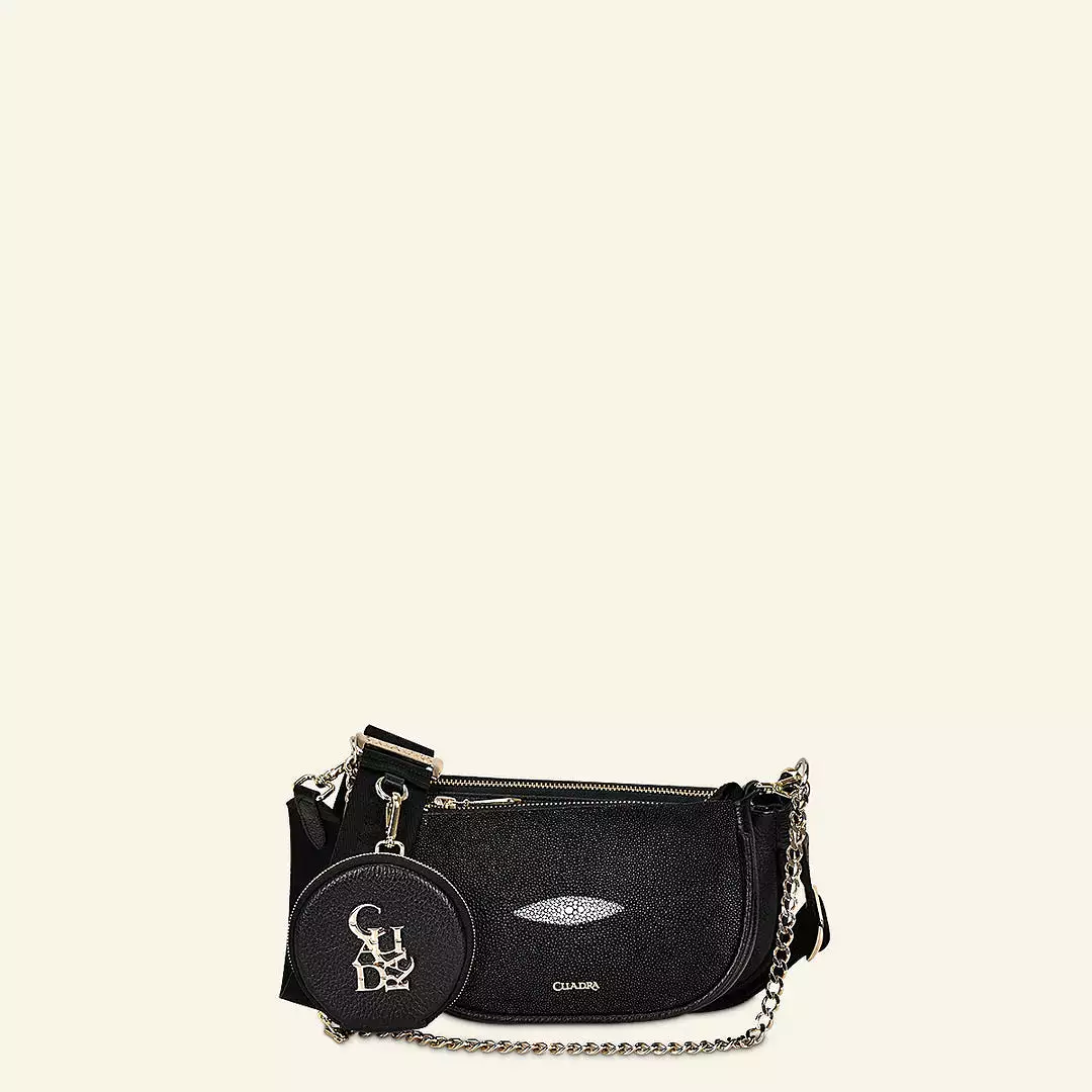 BOD66MA - Cuadra black fashion stingray crossbody bag for women