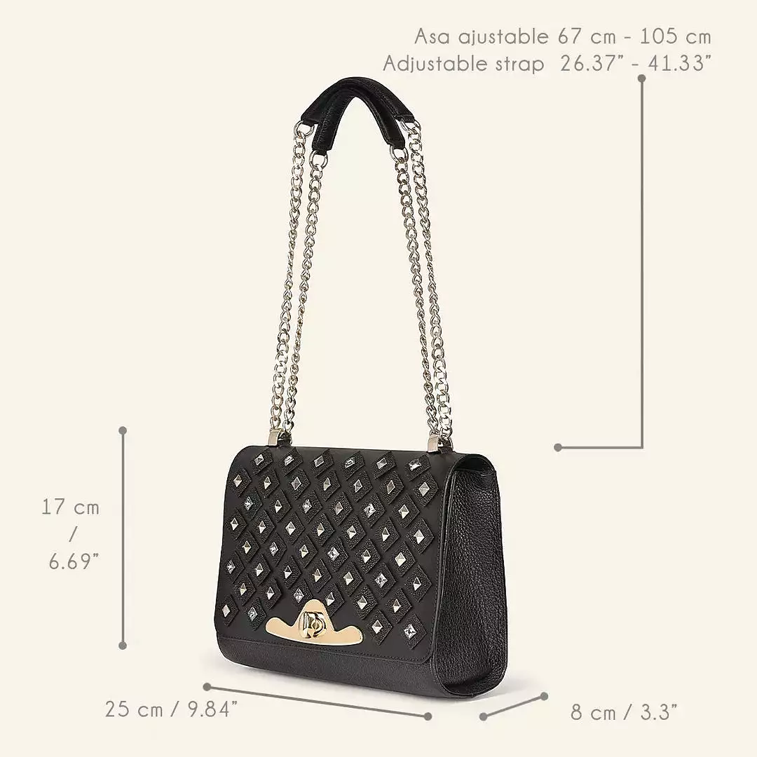 BOD84MA - Cuadra black fashion stingray crossbody bag for women