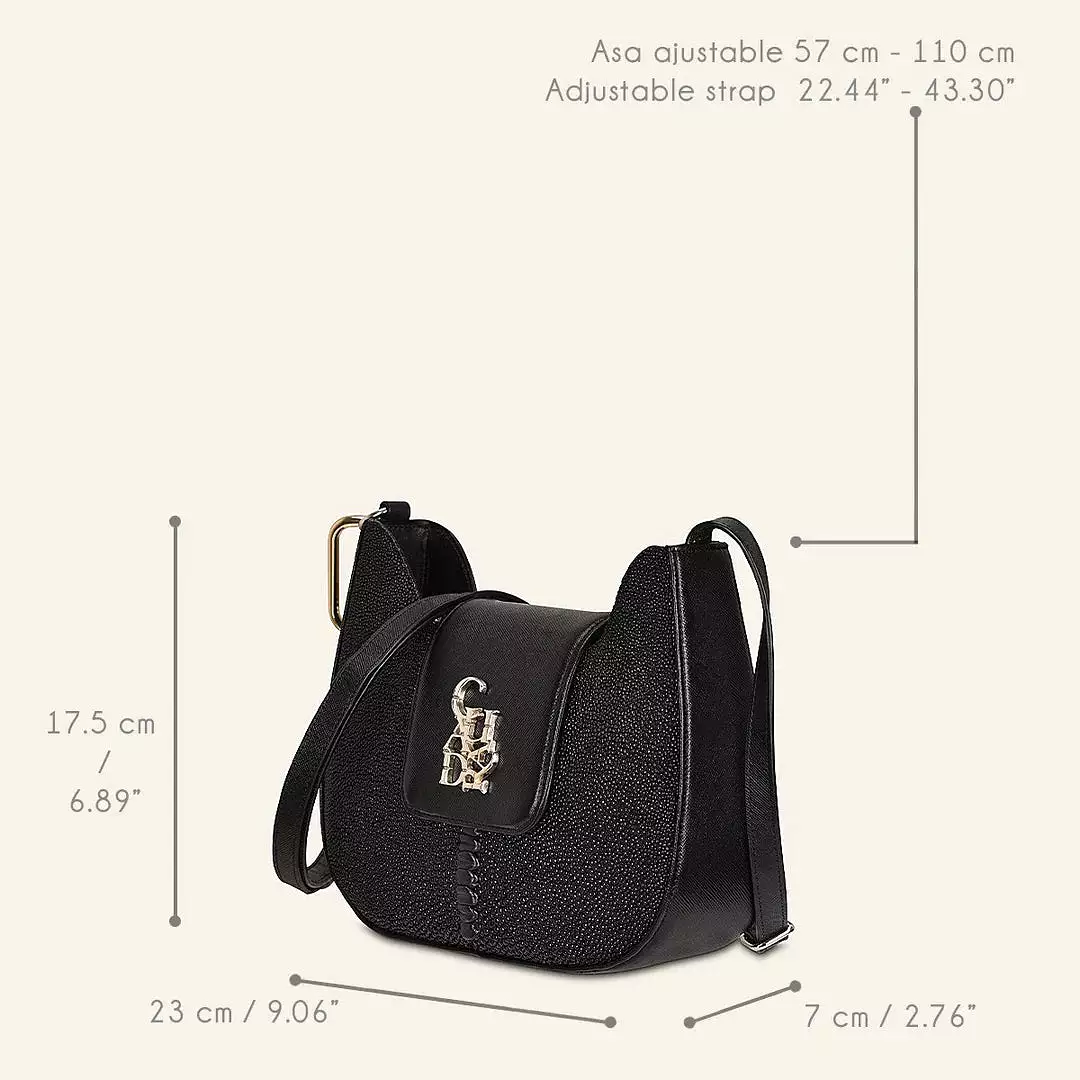 BOD88MA - Cuadra black fashion stingray crossbody bag for women