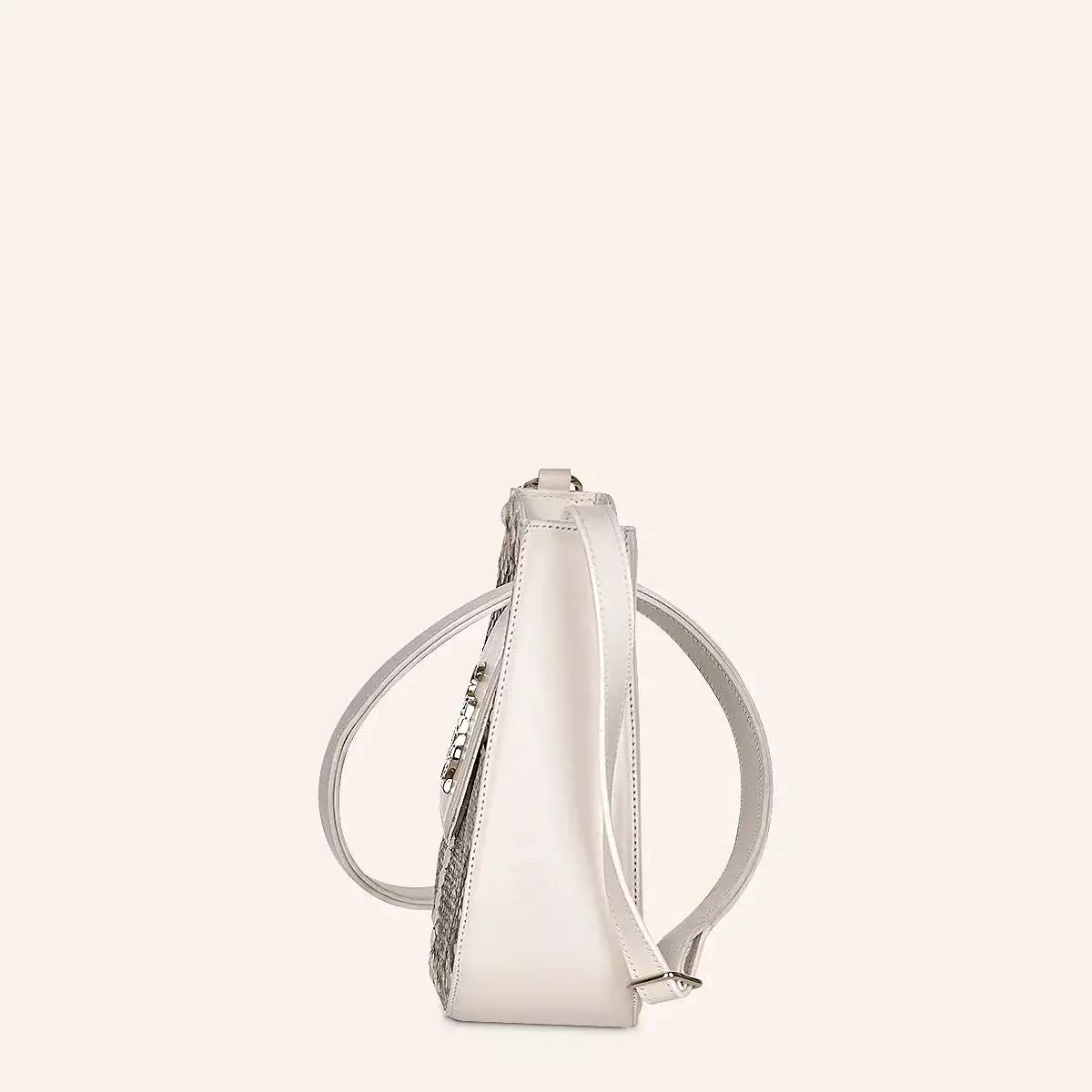 BOD88PI - Cuadra white fashion python crossbody bag for women