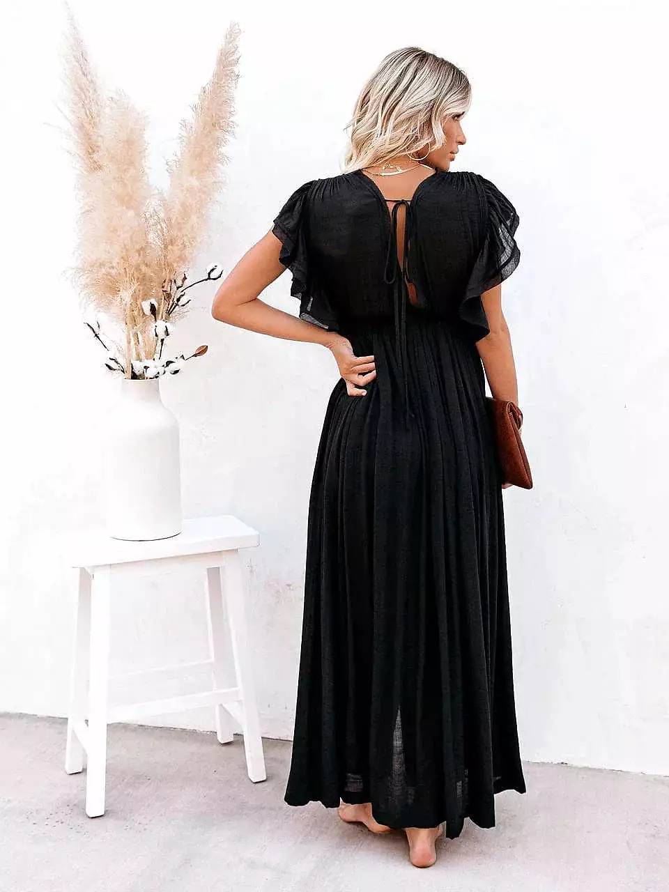 Boho Swing Maxi Dress With Backless Design for Women