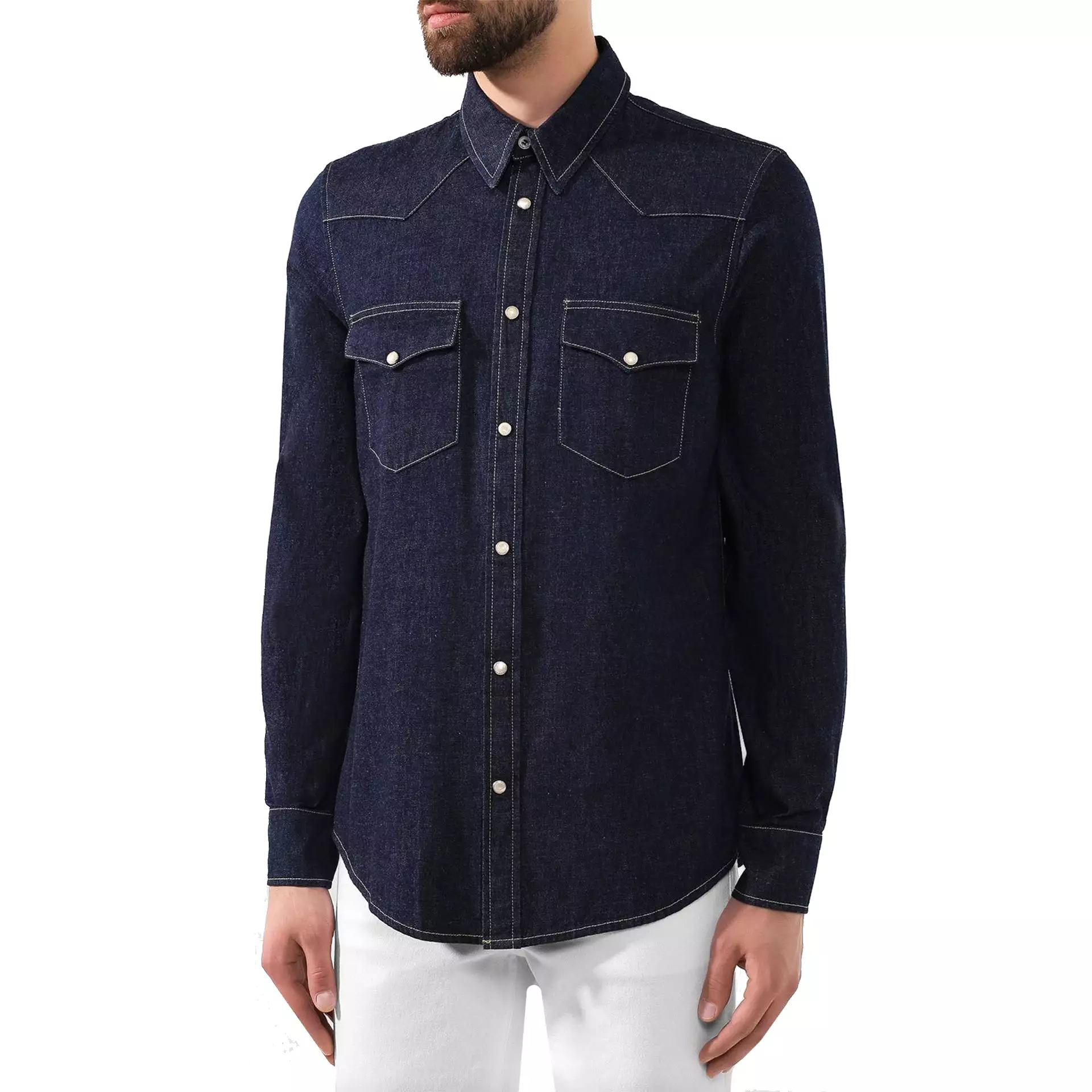 Camicia di jeans con logo Alexander Mcqueen