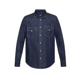 Camicia di jeans con logo Alexander Mcqueen