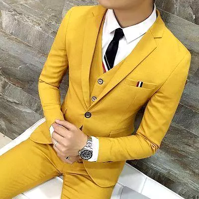 Candy Color Three Piece Suit