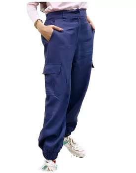 Cargo Punk Jogger Pants in Blue