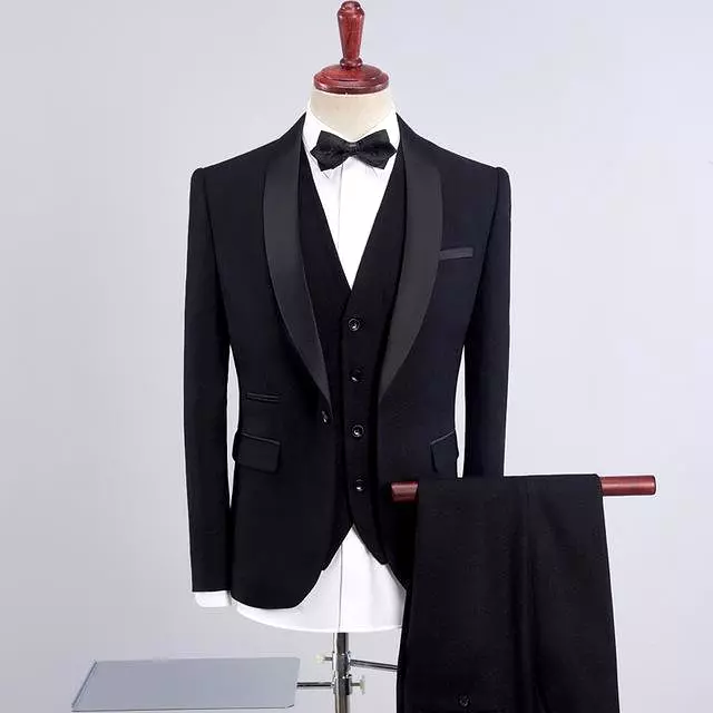 Cowell Tuxedo Wedding Suit, Shawl Collar