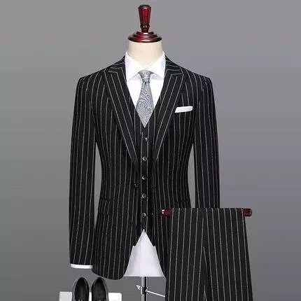 Deal Striker Pinstripes Three Piece Suit