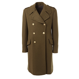 DOUBLE BREASTED WOOL COAT KHAKI