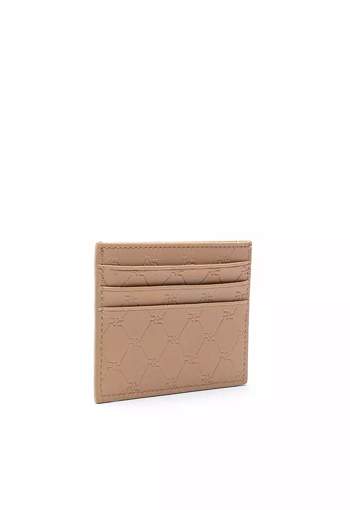 Embossed Monogram Card Wallet