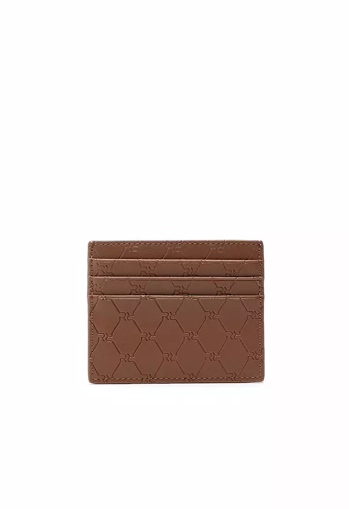 Embossed Monogram Card Wallet