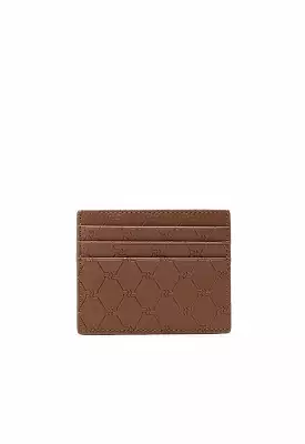 Embossed Monogram Card Wallet