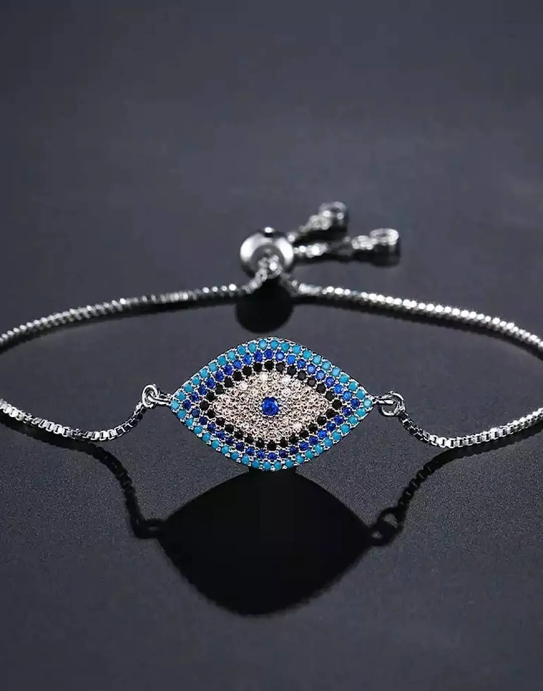 Evil Eye Adjustable Chain Bracelet