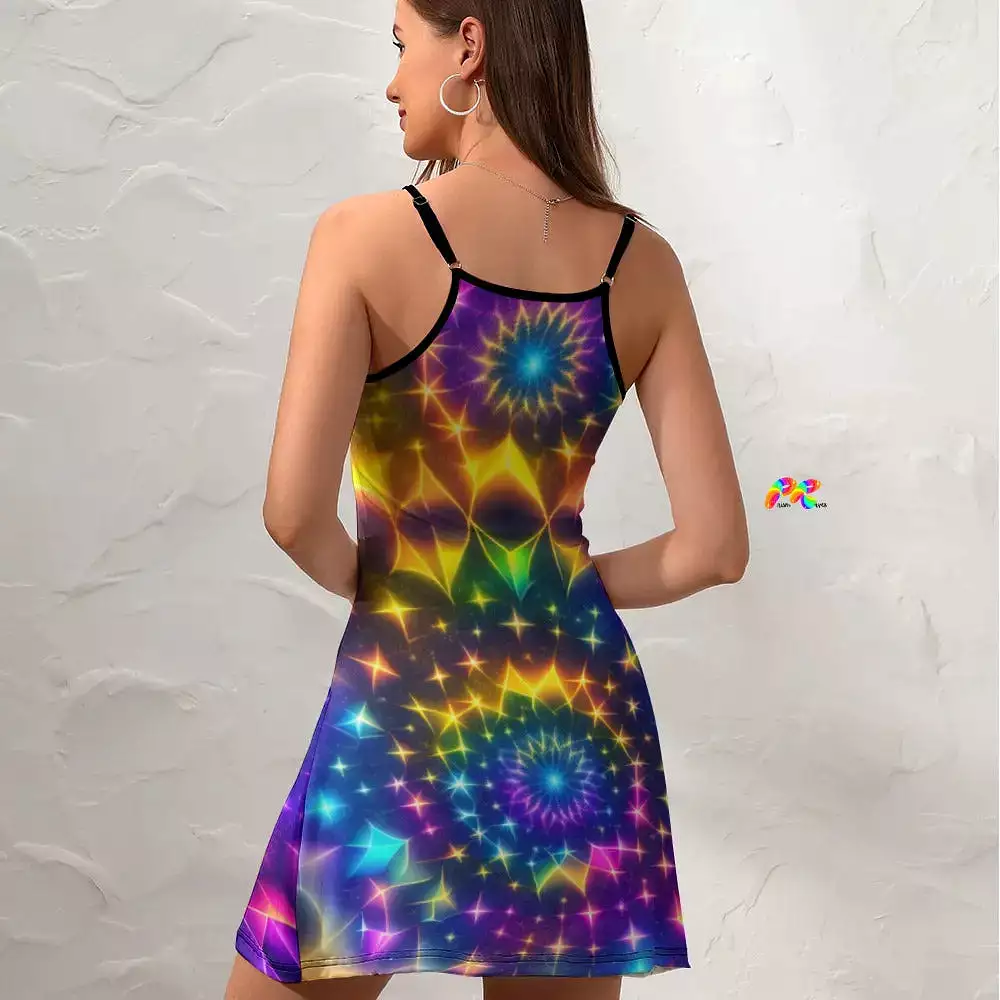 Exotic Neon Rave Dress