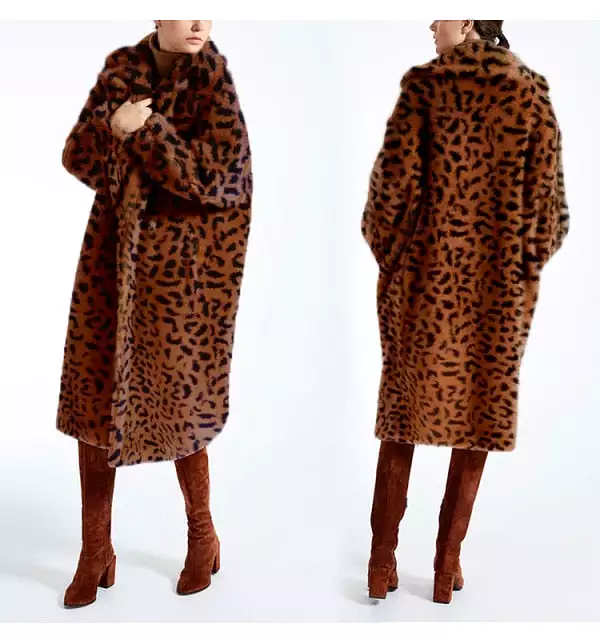 Factory Price Faux Fur Long Coats For Women Warm Thick Teddy Coat