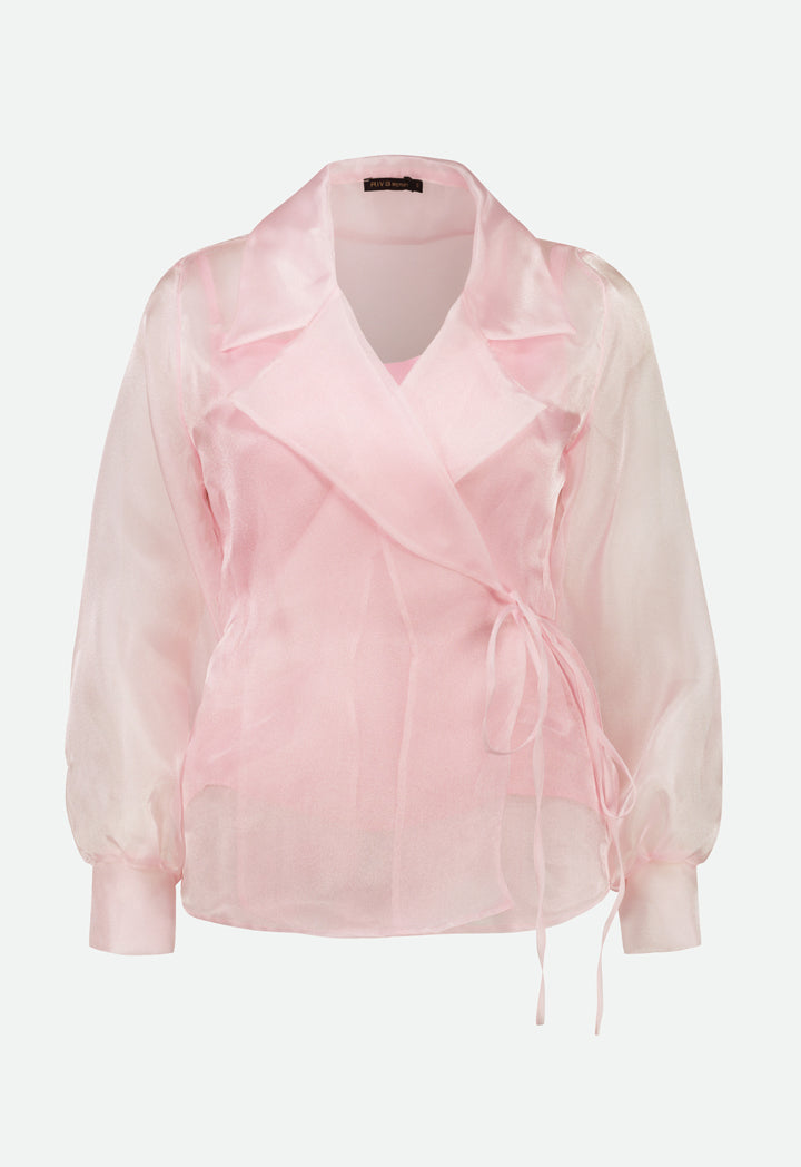 Front Tie Organza Outerwear