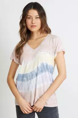 good hYOUman Women's Tamara Tee Grateful Heart - SANDSTONE TIE DYE