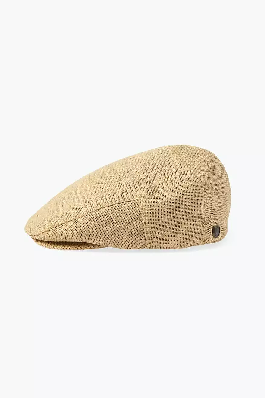 Hooligan Lightweight Flat Cap - Natural Straw