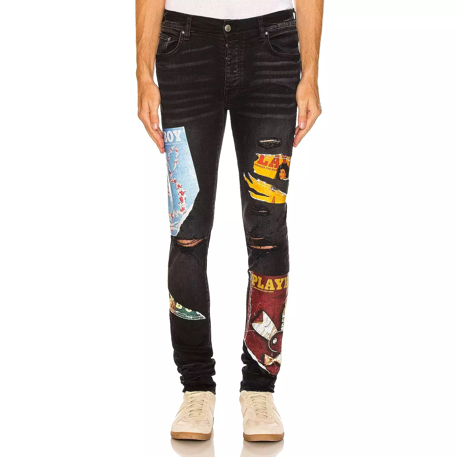 Jeans in cotone stampato Amiri