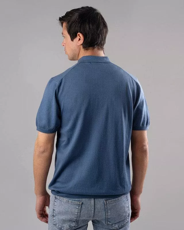 KNIT POLO SHIRT  - JEANS