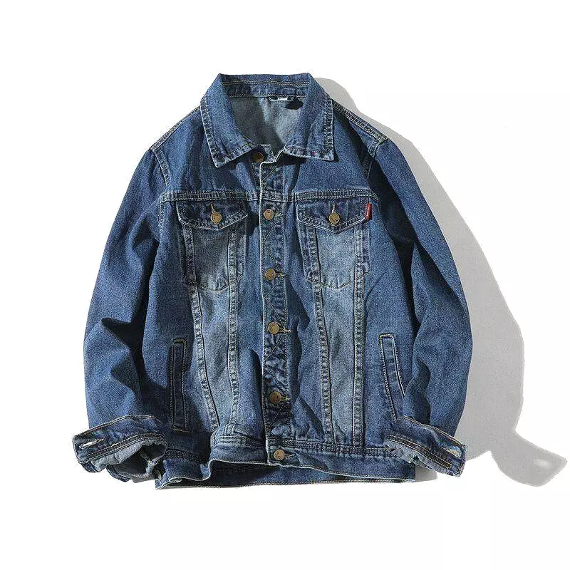 Lapel Denim Jacket Men