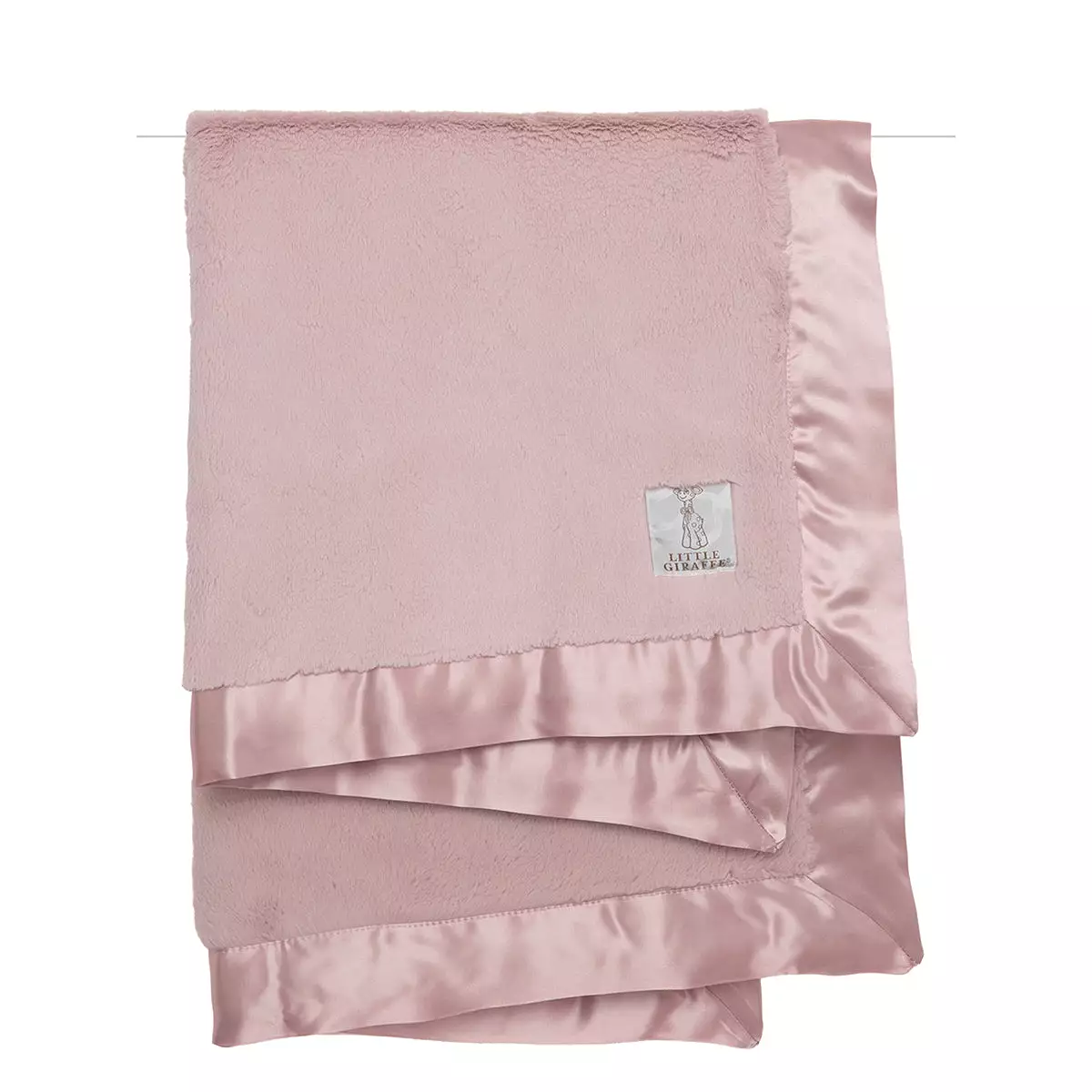 Little Giraffe Luxe Receiving Baby Blanket - Dusty Pink