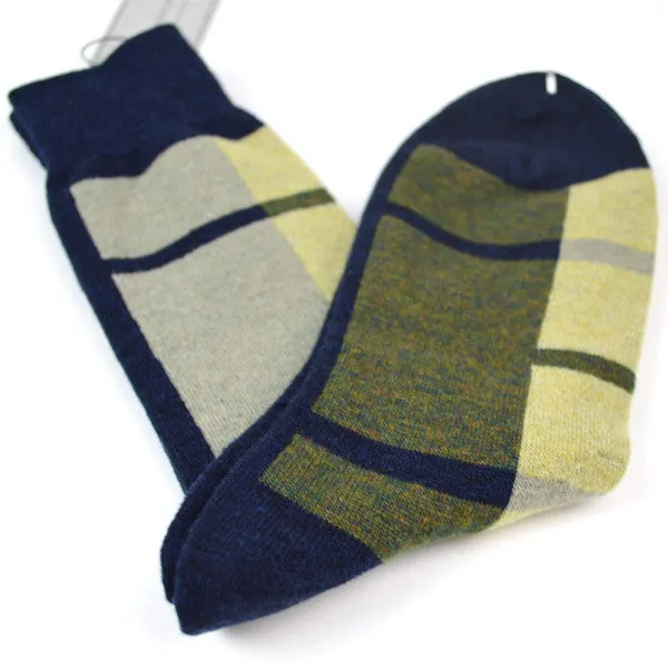 Marcomonde - Geometric Socks Wool - Navy