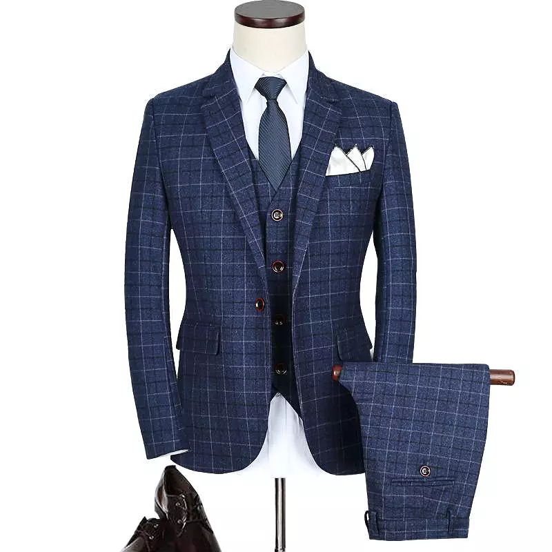 McCartney Three Piece Plaid Suit