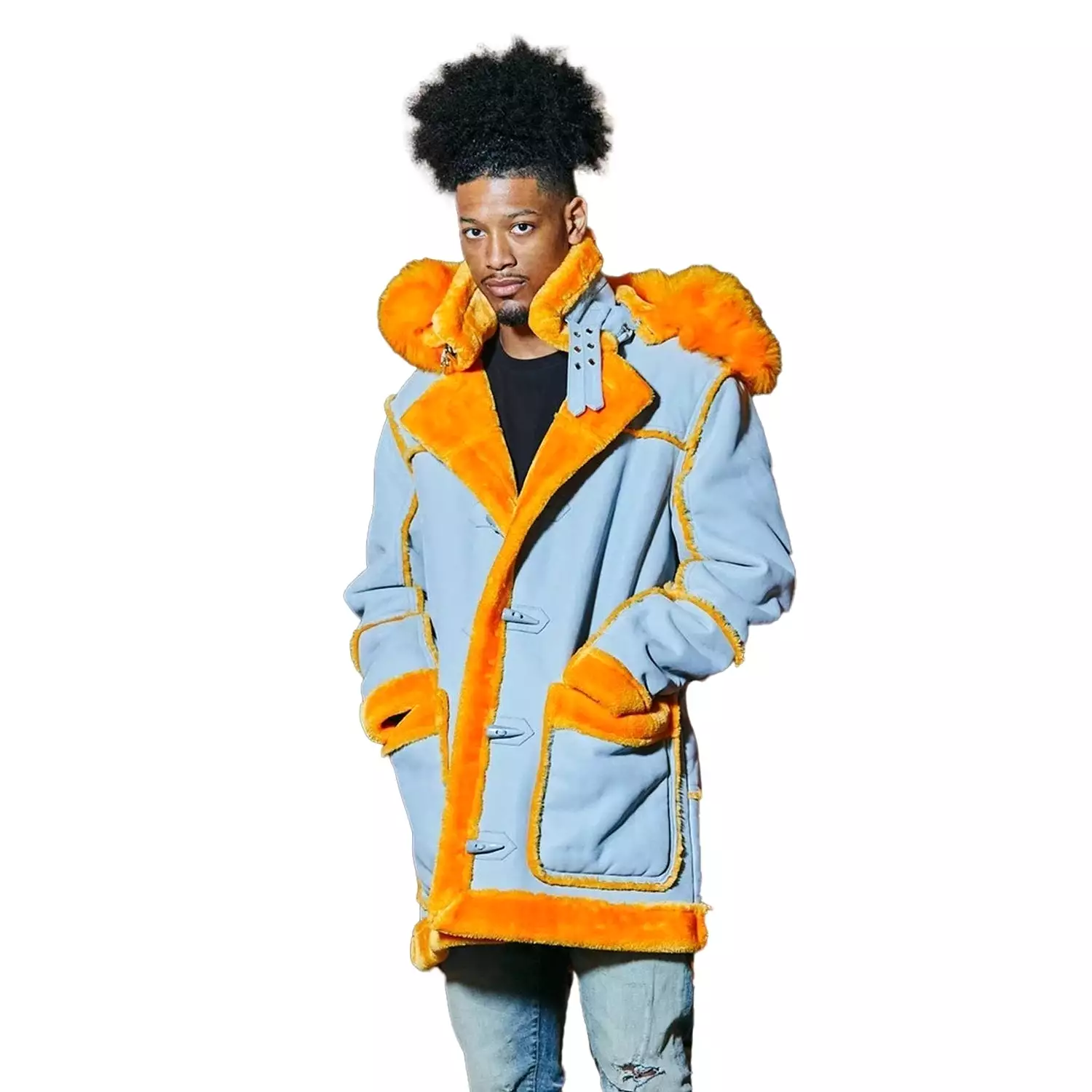 Men's Denali Hooded Shearling Coat