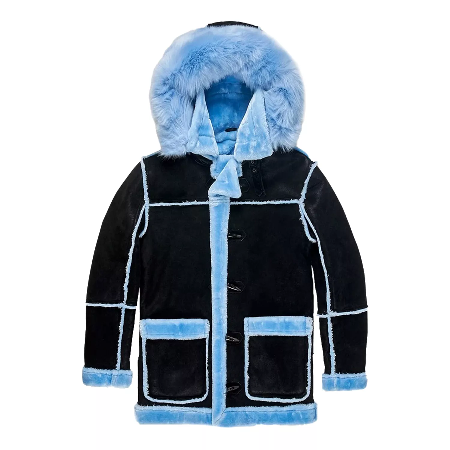 Men's Denali Hooded Shearling Coat