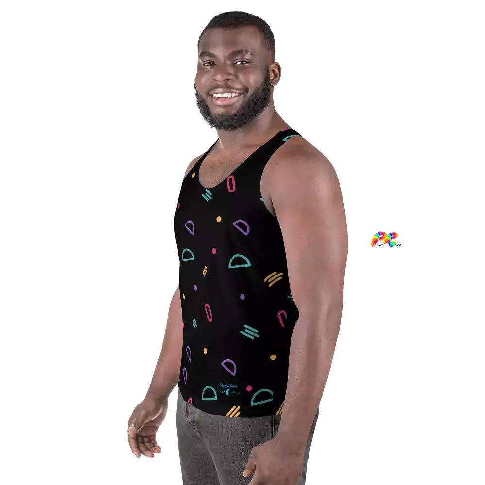 Men's Neon Geometric Tank Top