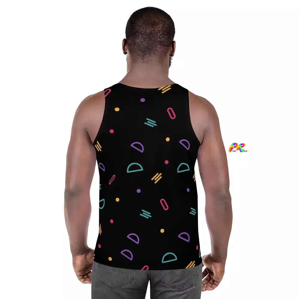 Men's Neon Geometric Tank Top