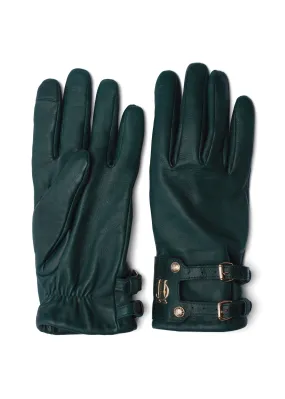 Monogram Leather Gloves (Racing Green)