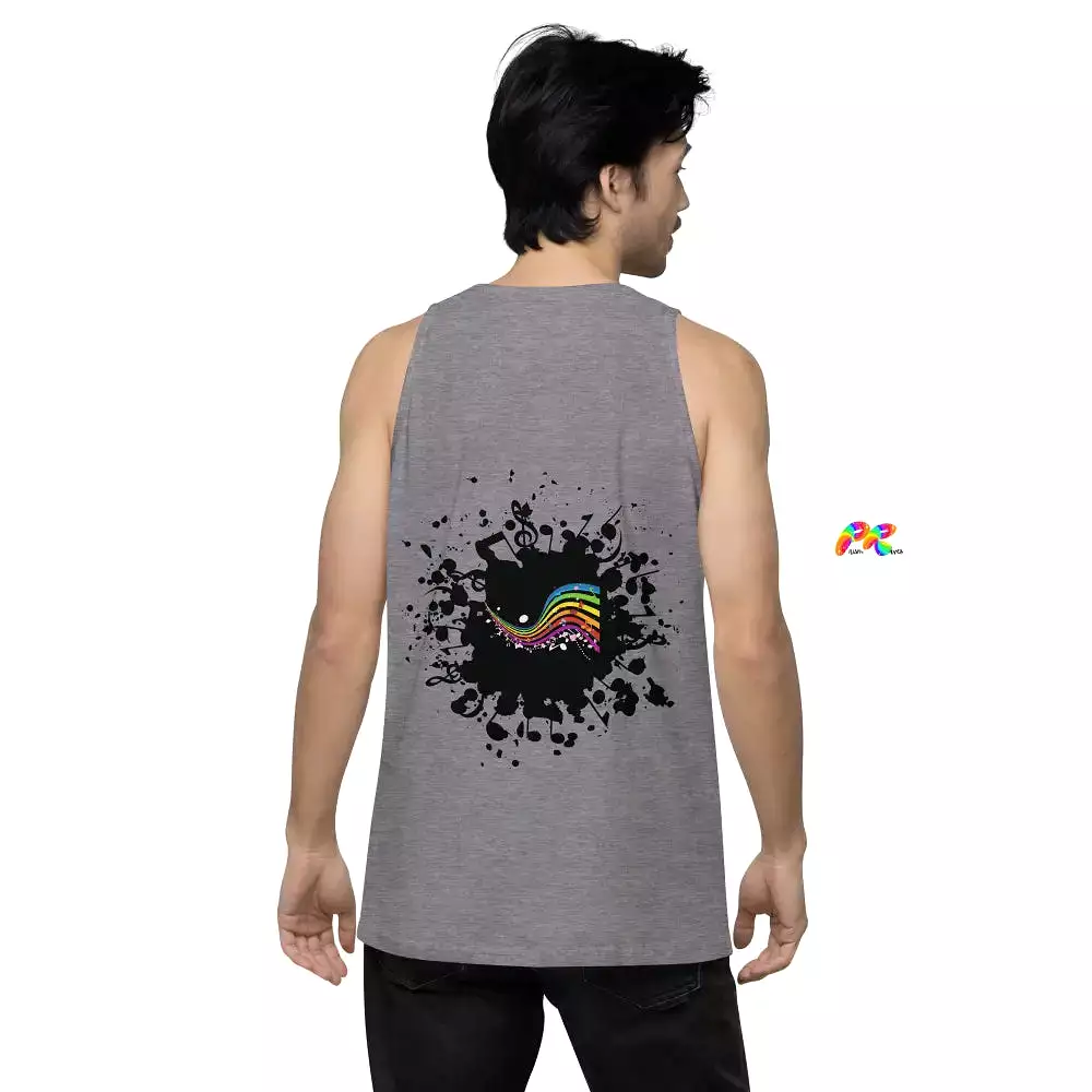 Music Paint Splat Men's Premium Tank Top