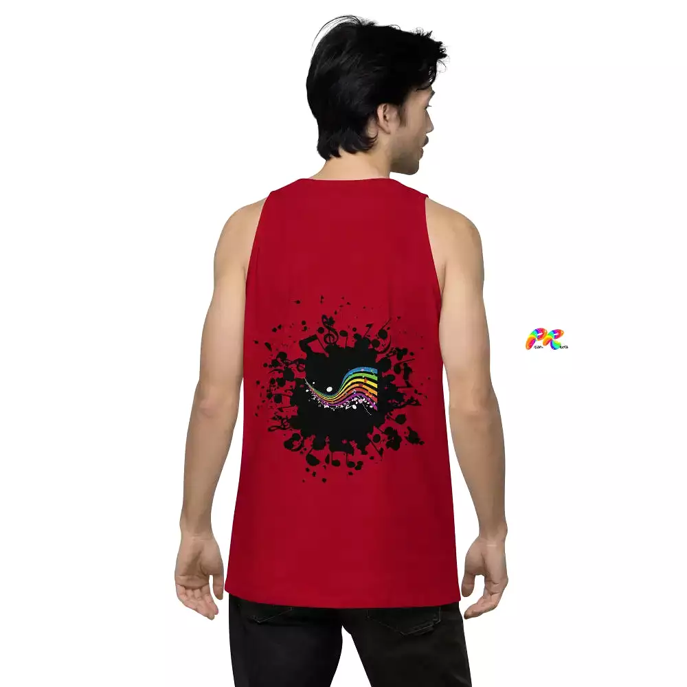 Music Paint Splat Men's Premium Tank Top