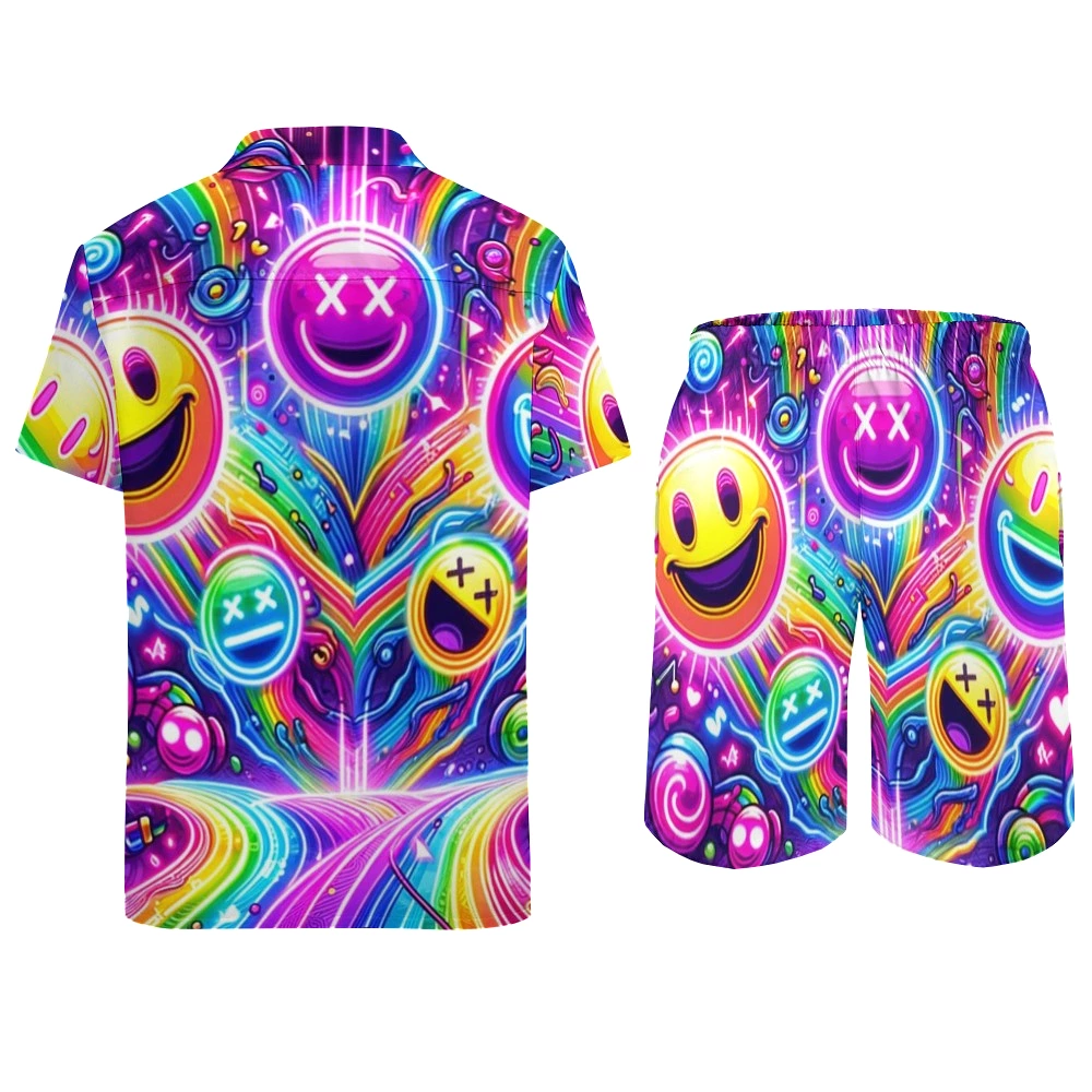 Neon Joy Men's Rave Two-Piece Shorts Set