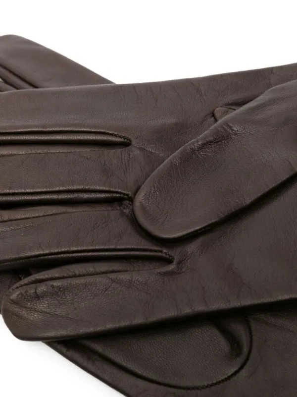 Ovine Leather Gloves - Chocolate