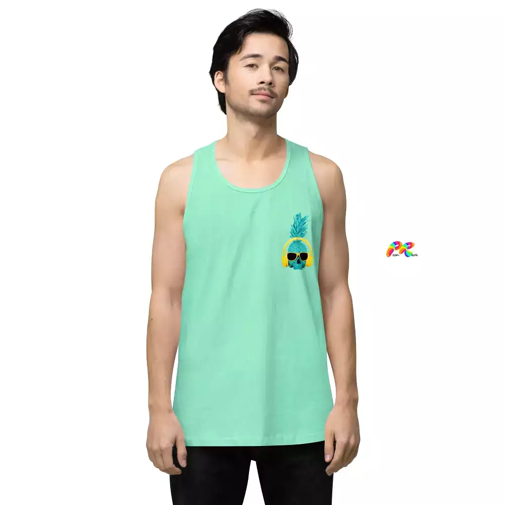 Pineapple with Headphones Men's Tank Top